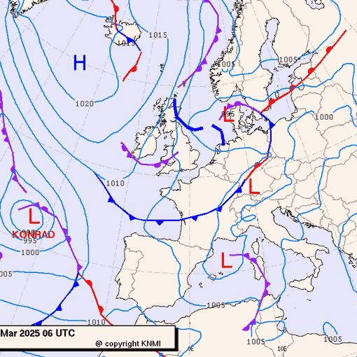 Previsioni meteo per mercoledì 12, giovedì 13, venerdì 14 (marzo)