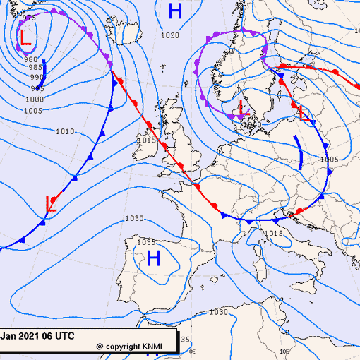Previsioni meteo per mercoledì 13, giovedì 14, venerdì 15 (gennaio)