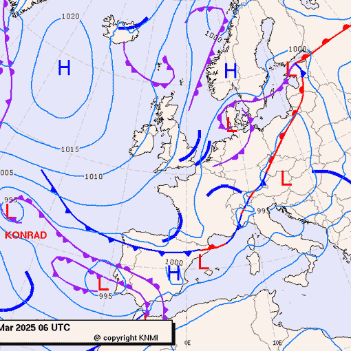 Previsioni meteo per giovedì 13, venerdì 14, sabato 15 (marzo)