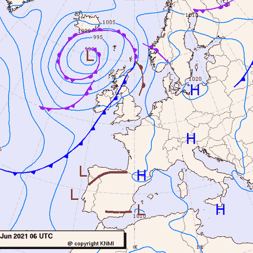 Previsioni meteo per mercoledì 16, giovedì 17, venerdì 18 (giugno)