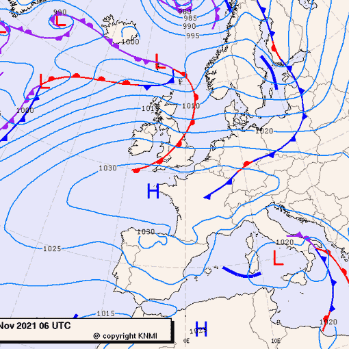 Previsioni meteo per giovedì 18, venerdì 19, sabato 20 (novembre)