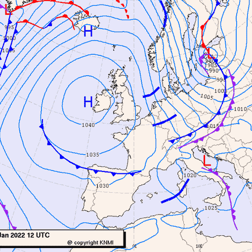 Previsioni meteo per giovedì 20, venerdì 21, sabato 22 (gennaio)