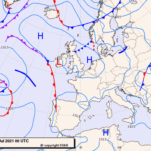 Previsioni meteo per martedì 20, mercoledì 21, giovedì 22 (luglio)
