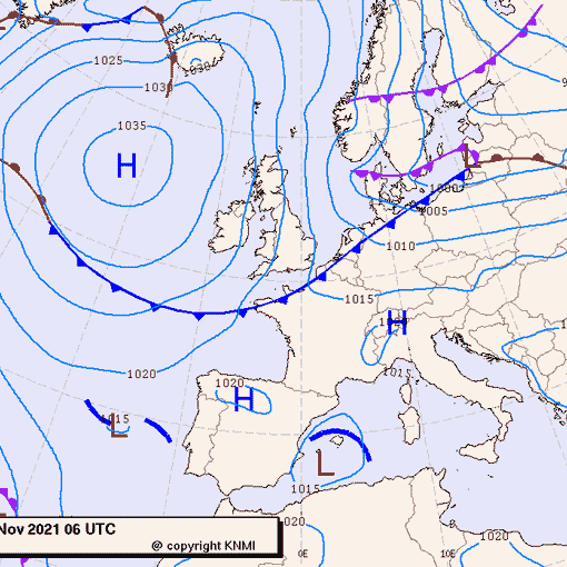 Previsioni meteo per domenica 21, lunedì 22, martedì 23 (novembre)