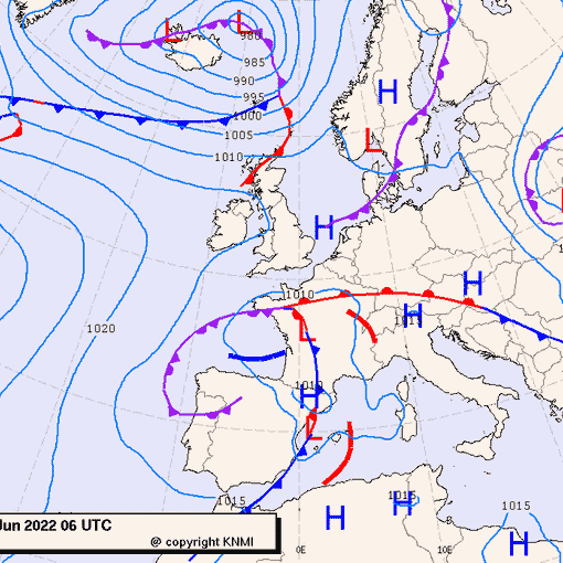 Previsioni meteo per mercoledì 22, giovedì 23, venerdì 24 (giugno)