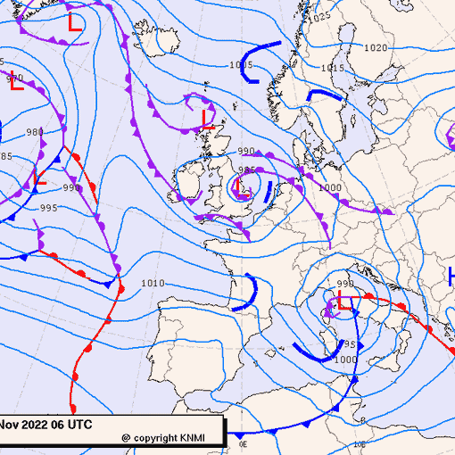 Previsioni meteo per martedì 22, mercoledì 23, giovedì 24 (novembre)