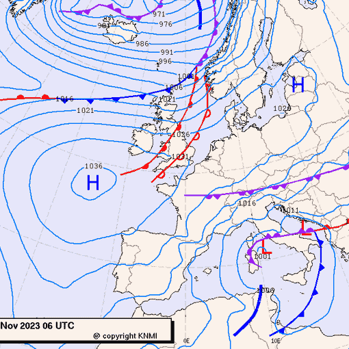 Previsioni meteo per mercoledì 22, giovedì 23, venerdì 24 (novembre)