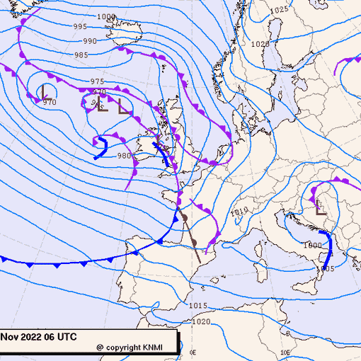 Previsioni meteo per mercoledì 23, giovedì 24, venerdì 25 (novembre)