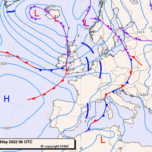 Previsioni meteo per mercoledì 25, giovedì 26, venerdì 27 (maggio)