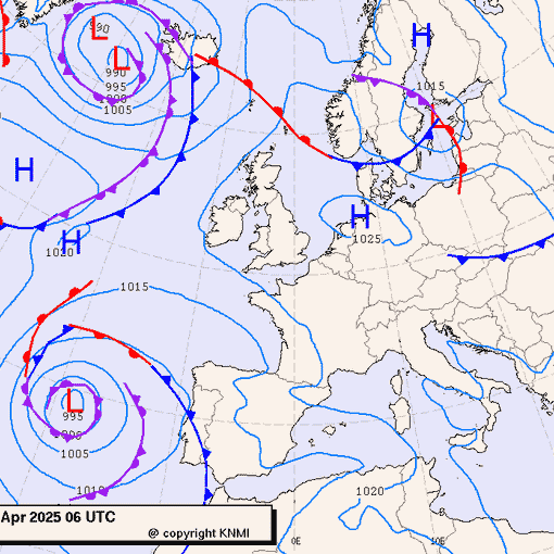 Previsioni meteo per mercoledì 30, giovedì 1, venerdì 2 (aprile-maggio)