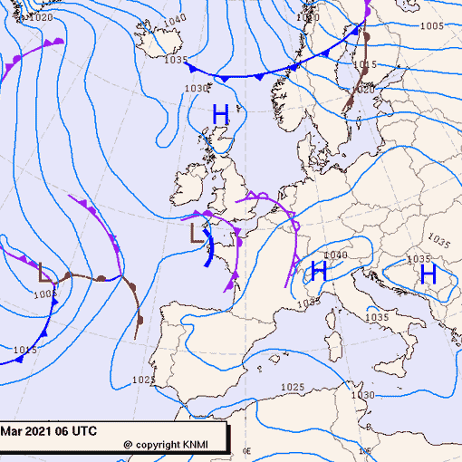 Previsioni meteo per mercoledì 3, giovedì 4, venerdì 5 (marzo)