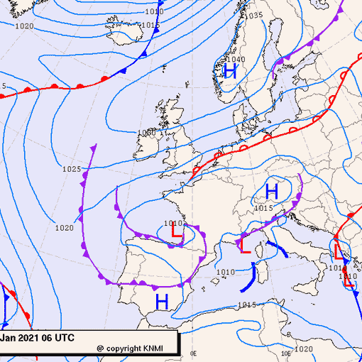 Previsioni meteo per lunedì 4, martedì 5, mercoledì 6 (gennaio)