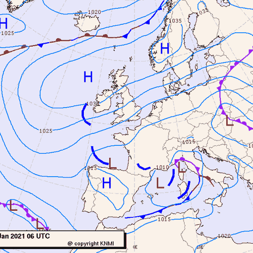 Previsioni meteo per martedì 5, mercoledì 6, giovedì 7 (gennaio)