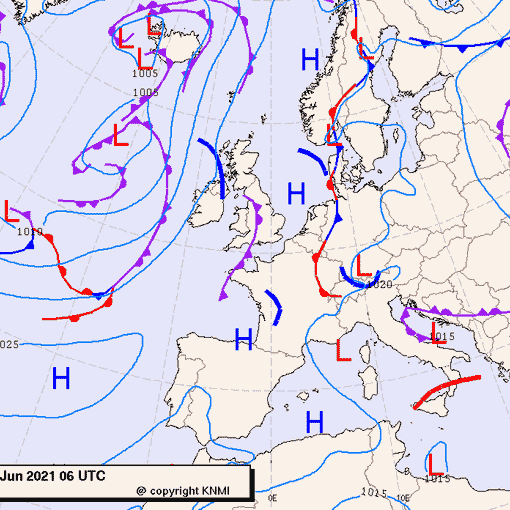Previsioni meteo per lunedì 7, martedì 8, mercoledì 9 (giugno)