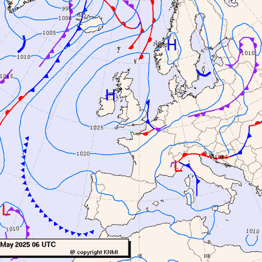Previsioni meteo per mercoledì 7, giovedì 8, venerdì 9 (maggio)