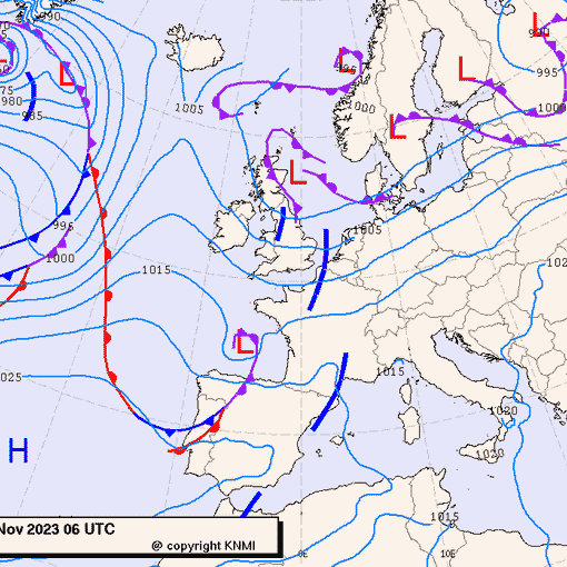 Previsioni meteo per martedì 7, mercoledì 8, giovedì 9 (novembre)