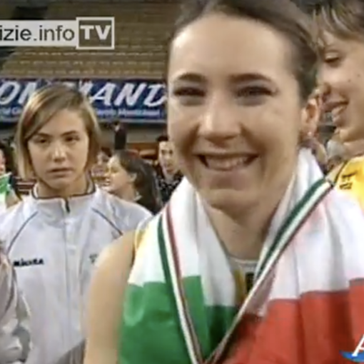 Giulia Albini in un fotogramma di Vco Azzurra Tv di 11 anni fa