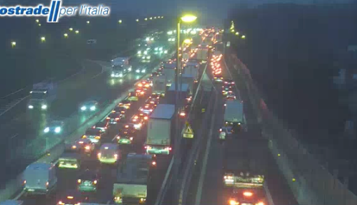 La situazione vista dalle telecamere di Autostrade per l'Italia