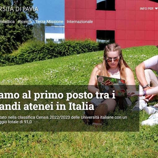Ecco il nuovo portale dell'Università di Pavia, completamente rinnovato il sistema web dell'Ateneo