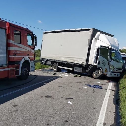 I mezzi coinvolti nell'incidente