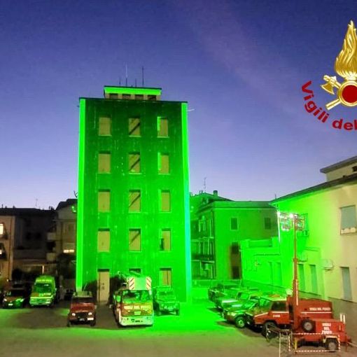 Giornata mondiale delle sindromi Pans-Pandas: le sedi dei Vigili del Fuoco si illuminano di verde