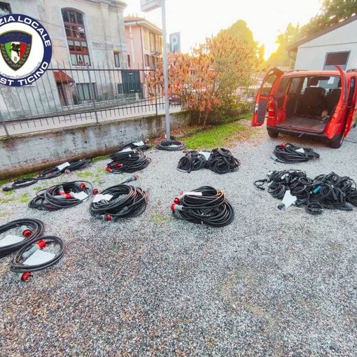 Trecate: rubano un furgone e cavi elettrici, arrestati dalla Polizia Locale