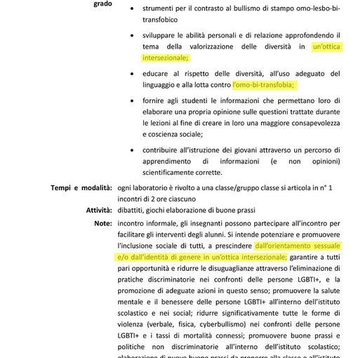Pro Vita e Famiglia contro il Comune di Pavia: &quot;Stop al gender nelle scuole&quot;