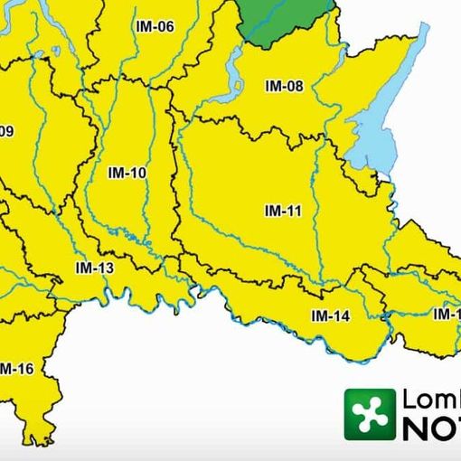 Lombardia, allerta meteo giallo sino a mezzanotte