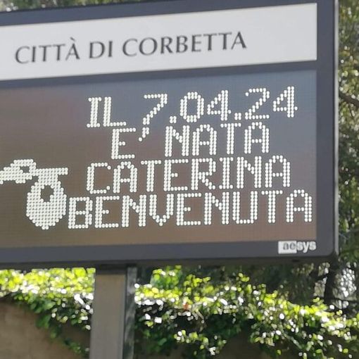 Corbetta, è nata Caterina, le felicitazioni di un’intera città