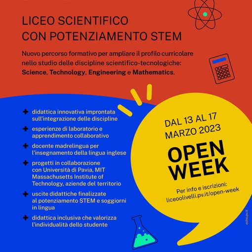 Liceo Olivelli: nasce il primo scientifico Stem di Pavia