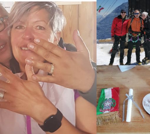 Immagini di felicità ad alta quota