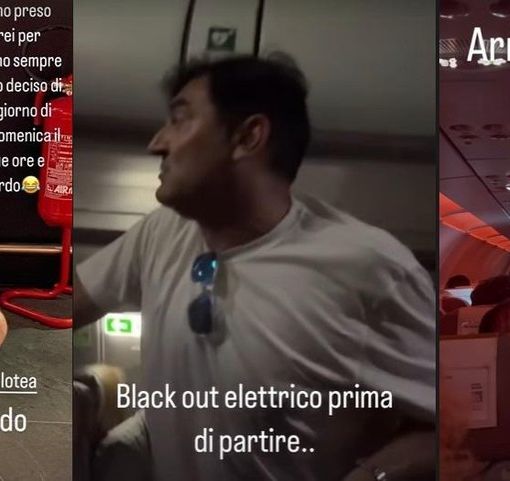 Black out in aereo prima del decollo, Max Giusti tra i passeggeri: &quot;Stiamo calmi sennò ci facciamo male&quot;