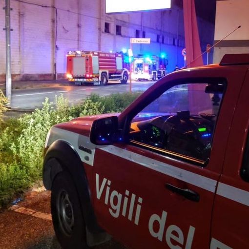 Mortara: doppio incendio nell'area dell'ex fabbrica Marzotto