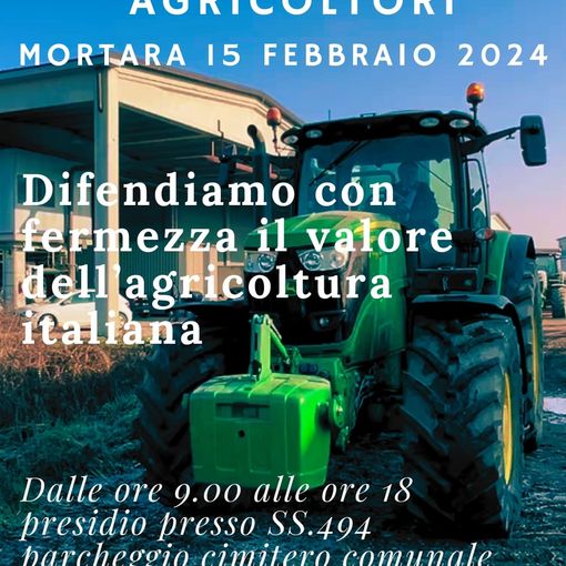 Mortara: il 15 febbraio mobilitazione dei trattori nel parcheggio del cimitero