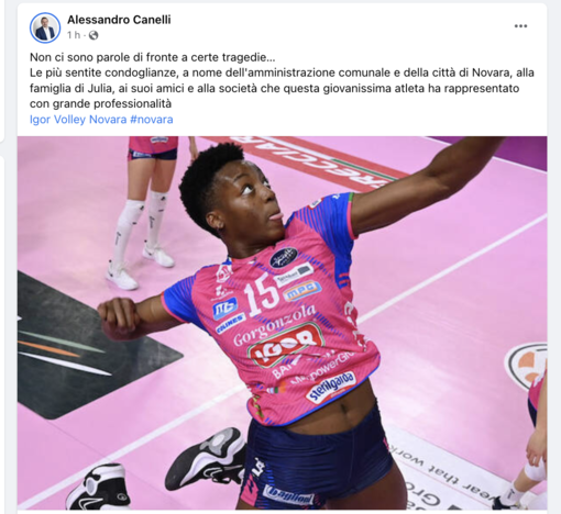 Canelli (sindaco Novara) sulla morte di Julia Ituma: &quot;Non ci sono parole di fronte a tragedie simili&quot;