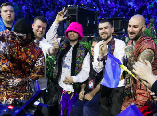 L'Ucraina esulta per la vittoria (foto dal sito ufficiale di Eurovision)
