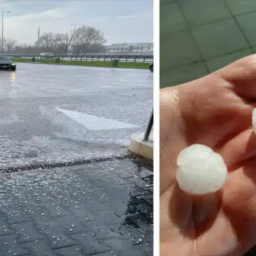 Grandinata improvvisa tra Corsico e Milano