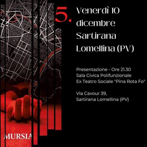 Sartirana sarà la quinta tappa del Book Tour dello scrittore giallista Marco Marinoni