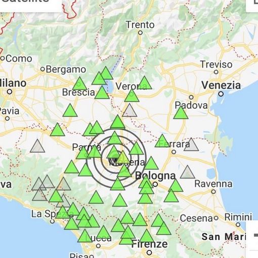 Paura per un terremoto in Emilia tra Reggio e Modena. «Seconda scossa di magnitudo 4.3 alle 21»