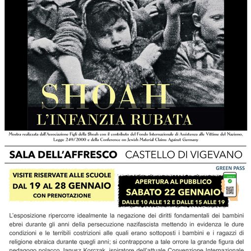 Vigevano: al via la mostra &quot;Shoah - l'infanzia rubata&quot;