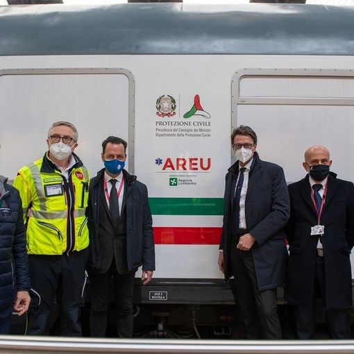 In Lombardia ecco il &quot;treno sanitario&quot;. Un ospedale su rotaie contro il Coronavirus