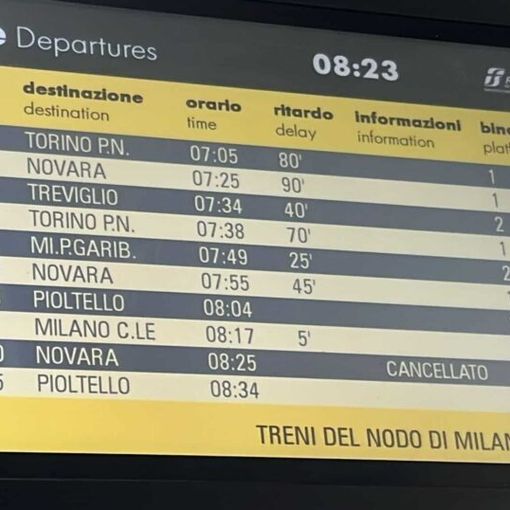Lunedì nero per i pendolari (anche a Magenta): guasto alle linee di Trenord