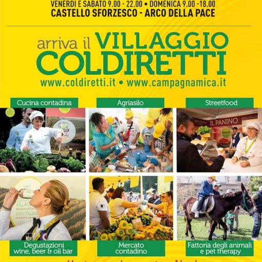 Agricoltura: a Milano da venerdì 30 settembre arriva il Villaggio Coldiretti