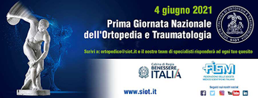 4 giugno 2021: “Prima Giornata Nazionale dell’Ortopedia e Traumatologia”