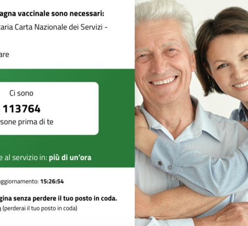 Le persone in coda alle 15 sulla piattaforma della Regione