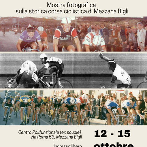 A Mezzana Bigli va in scena &quot;Pasâ la cursâ&quot;, mostra fotografica dedicata alla storica corsa ciclistica mezzanese