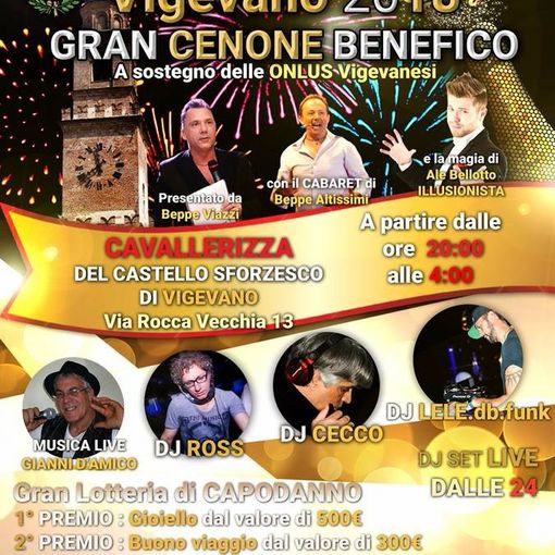 Vigevano: Gran cenone benefico a San Silvestro