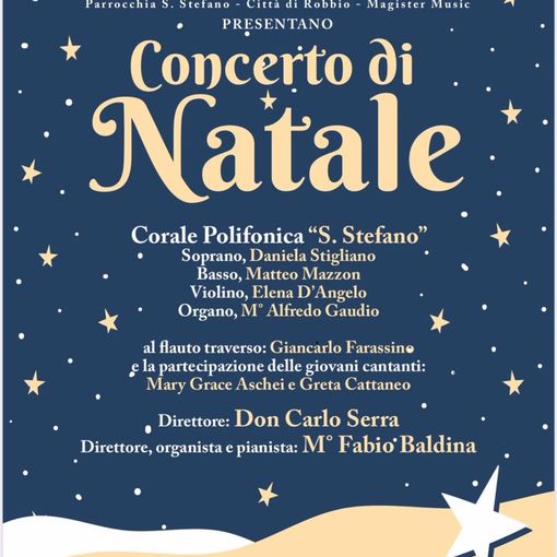 Robbio, tutto pronto per il Concerto di Natale