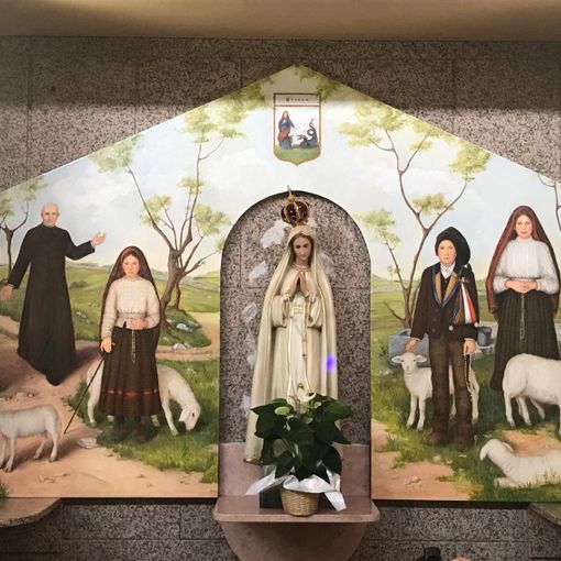 (FOTOGALLERY) Vigevano, a Fatima presentata la nuova Pala d'Altare