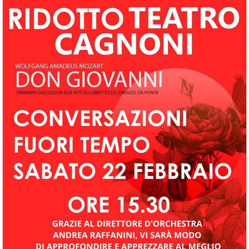 Vigevano: Il &quot;Don Giovanni&quot; di Mozart al centro delle &quot;Conversazioni Fuori Tempo&quot; al teatro Cagnoni